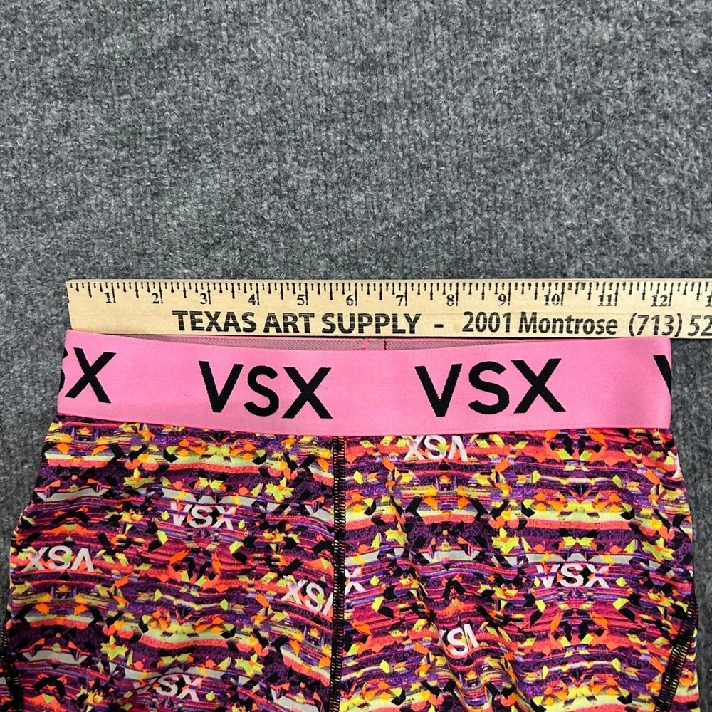 VSX Sport Shorts Womens Size S Multicolor Geometric Logo Print Athletic Running